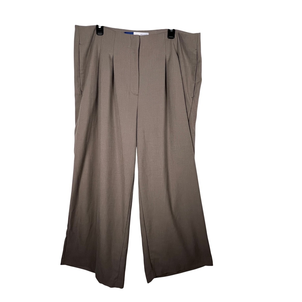 Old Navy Super Wide Leg Pants Women 18 Tan Extra High-Rise Trouser Workwear Chic